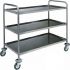 CA 1417 Stainless steel service trolley 3 shelves load 100 kg 128x70x104h 