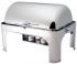 CD6502 Chafing Dish Chauffe-plat rectangulaire acier inox brillant Roll top 180°