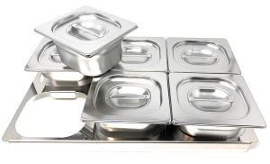 TIMGS16 Gastronorm 1/1 stainless steel frame for 6 GN 1/6 containers