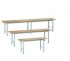 IN-P.4.V Painted wooden benches - dim. 150x35x45 H