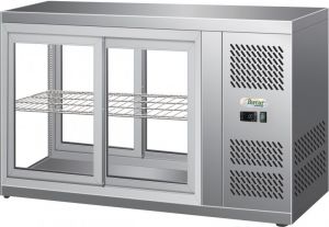 G-HAV91 Refrigerated stainless steel refrigerated cabinet with sliding doors - Capacity 110 Lt