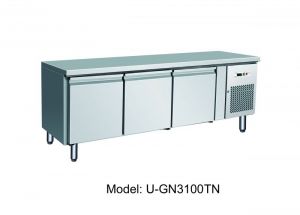 G-UGN3100TN - Mesa refrigerada mesa ventilada para la gastronomía, 65 cm de alto 