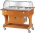 CLR2788N Wooden refrigerated trolley (+2°+10°C) 3x1/1GN plx cover