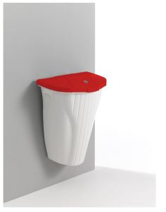 00005846WR WALL-UP 50 L - WHITE, WITH RED LID