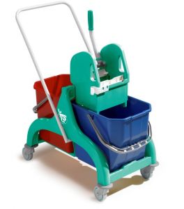 00006088 Nick Tec Double Cart With Rilsan Handle - GREEN FRAME AND STRIPPER