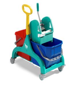 00006183 Nick Tec Double Trolley With Ring Handle - GREEN FRAME AND STRIPPER