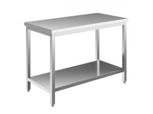 EUG2308-05 table sur pieds ECO 50x80x85h cm - plateau lisse - étagère inférieure
