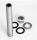 PIL25 Stainless steel Overflow pipe with waste fitting h250 mm