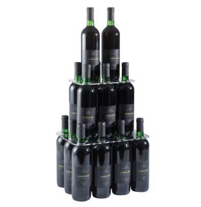 EV04301 PIRAMID - Alzatina piramide venti sedi per bottiglie con foro ø 3,3 cm