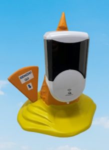 EG-IGI2 Cono gelato capovolto con inserito distributore automatico elettronico di sapone liquido 