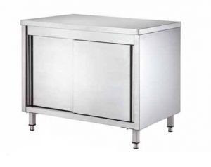 GDASR146 Cabinet table with sliding doors 1400x600x850