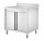 GDASR66A Cabinet table with hinged doors and splashback 600x600x950