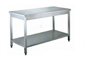 GDATS67 Table de travail sur pieds avec étagère inférieure 600x700x850 mm