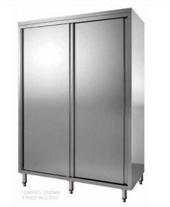 GDSCS147 Stainless steel wardrobe with sliding doors 1400x700x1800
