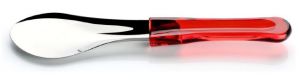 IGP74R Gelato Spatula in transparent acrylic RED and stainless steel