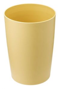 T114010 Fire-retardant plastic paper bin Cylindrical beige 8 liters