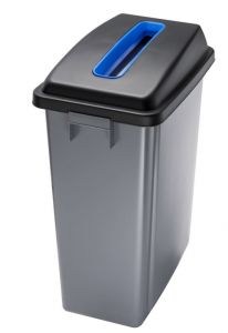 T114205 Conteneur recyclage Couvercle avec fente haut bleue 