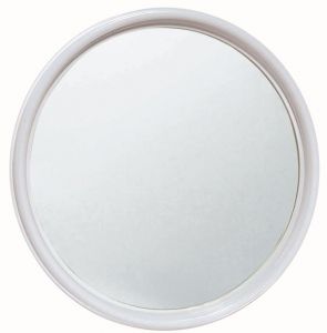 T150005 Round mirror with white frame diameter 50 cm