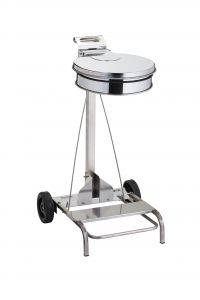 T601046 AISI 304 Stainless steel Wheeled pedal operated sack holder