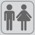 T709926 PVC sticker Man&Woman toilet pictogram  (Pack of 5 pieces)