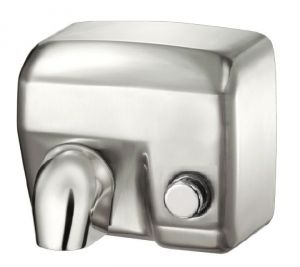 T704177 Push button Brushed stainless steel AISI 304 hand dryer