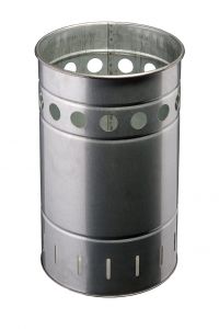 T778030 Gettacarte cilindrico in acciaio zincato da esterno 35 litri