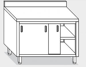13251.12 Table armoire g40 cm 120x80x85h dosseret arrière - portes coulissantes