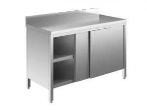 EU03201-10 Table armoire ECO cm 100x60x85h dosseret - portes coulissantes