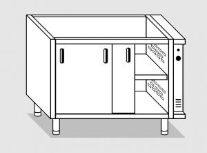 28501.16 Armario cálido modular con puertas cómodas 160x70x81h cm doble elemento calefactor