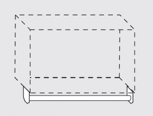 66020.10 Portacucharones para muebles altos sin ganchos 100x1,6 cm